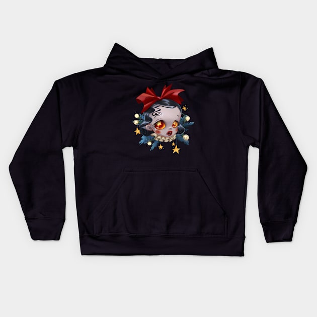 Сhristmas doll Kids Hoodie by SevenTeenArt